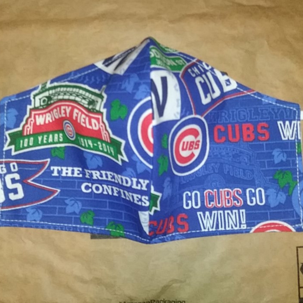 Chicago cubs face mask dome shaped
